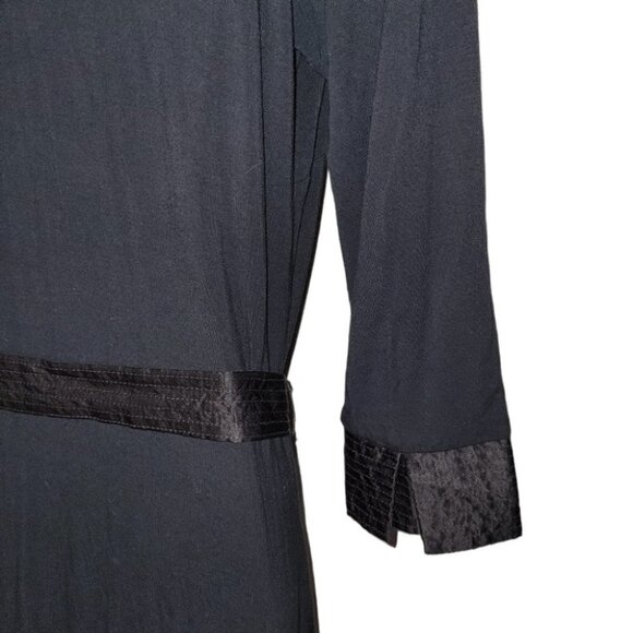 BODEN Belted Jersey Stretch Dark Acadamia Preppy Office Shirt Dress - Women's - Picture 5 of 7